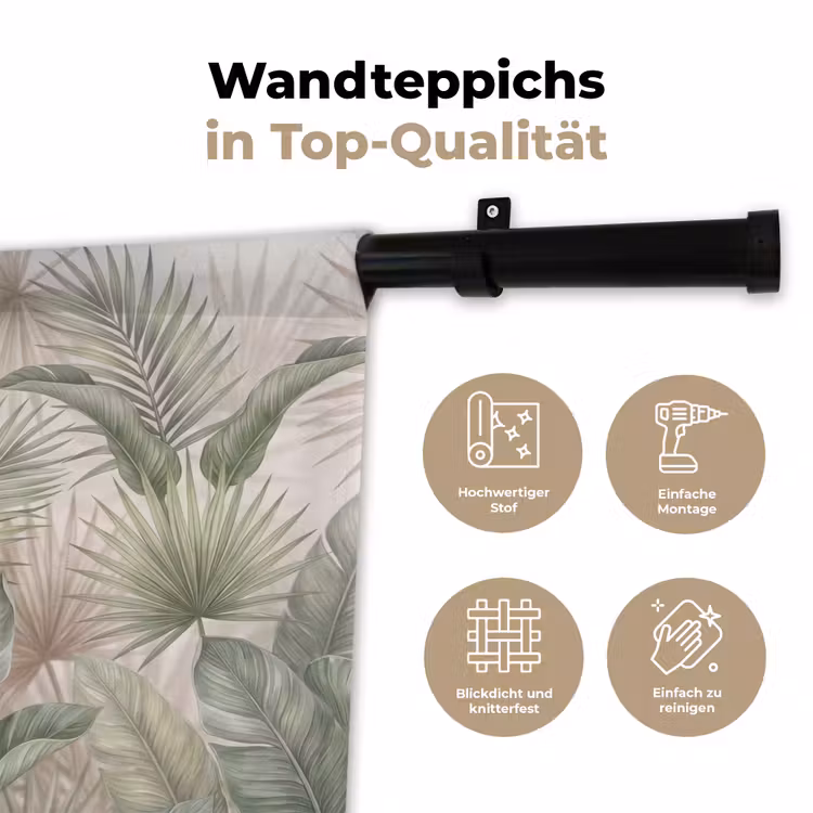 Planten - Tropisch - Bladeren - Groen - Natuur Wandkleed katoen klein -tsfeer2_DE