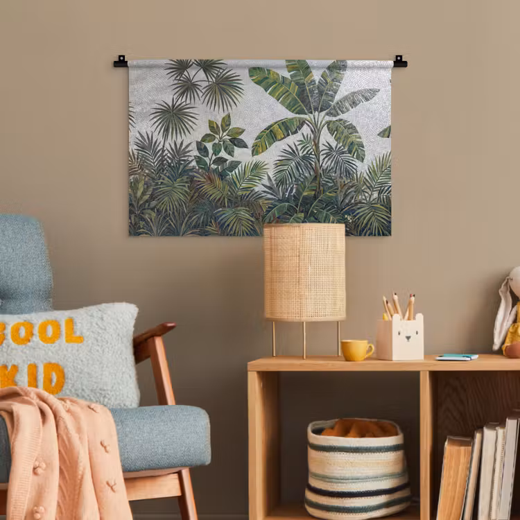 Planten - Tropisch - Mozaïek - Groen - Natuur Wandkleed katoen klein -wsfeer4_kind