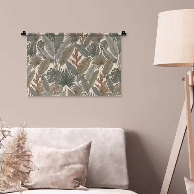 Planten - Tropisch - Natuur - Illustratie - Groen Wandkleed katoen klein -sfeer4