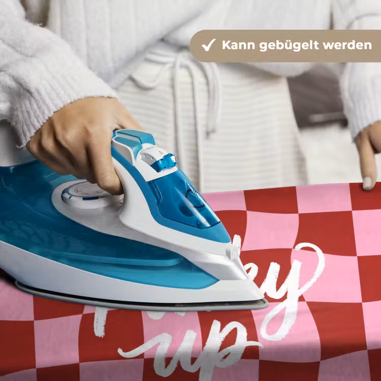 Pinky up - Geblokt - Bordeauxrood Wandkleed katoen klein -tsfeer9_DE