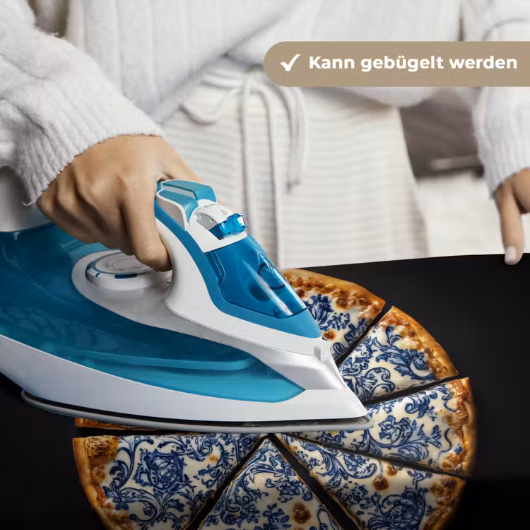 Pizza - Eten - Delftsblauw Wandkleed katoen klein -tsfeer9_DE