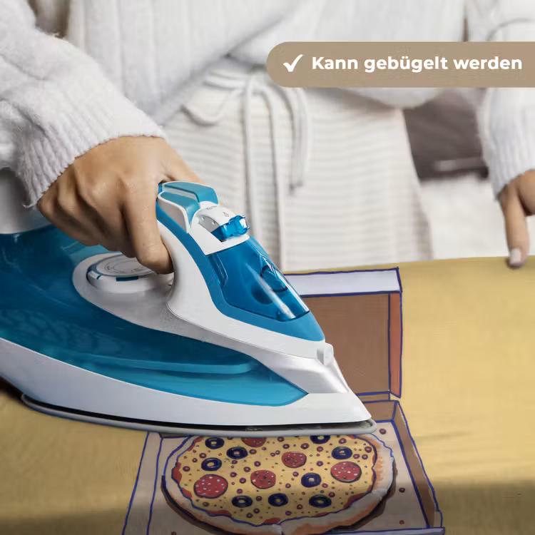 Pizza - Doos - Salami - Illustratie Wandkleed katoen klein -tsfeer9_DE