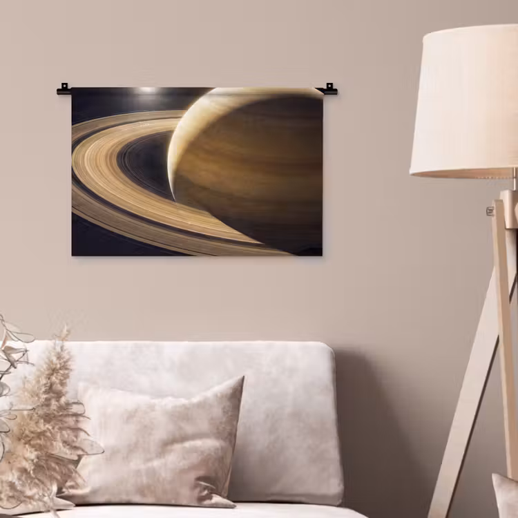 Wandteppich - Planet – Ringe – Weltraum - Planeet - Ringen - Ruimte Wandkleed katoen klein