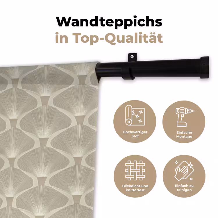 Paneel - Ginkgo - Zand Wandkleed katoen klein 269 -tsfeer2_DE