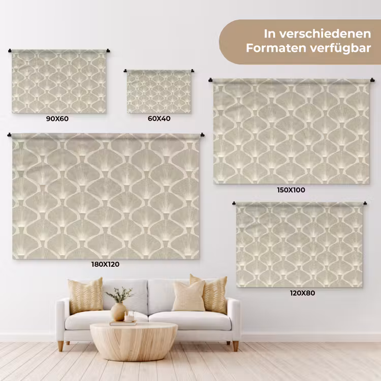 Paneel - Ginkgo - Zand Wandkleed katoen klein 269 -tsfeer8_DE