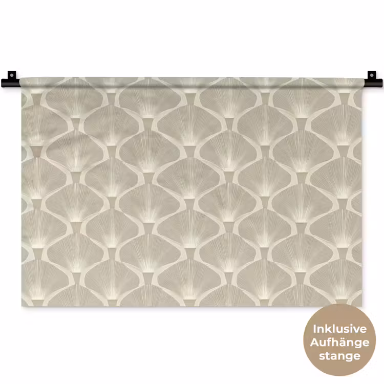 Paneel - Ginkgo - Zand Wandkleed katoen klein 269 -t3d_DE