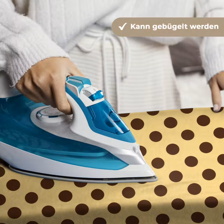 Polka Dot - Stippen - Retro - Geel - Bruin Wandkleed katoen klein 269 -tsfeer9_DE