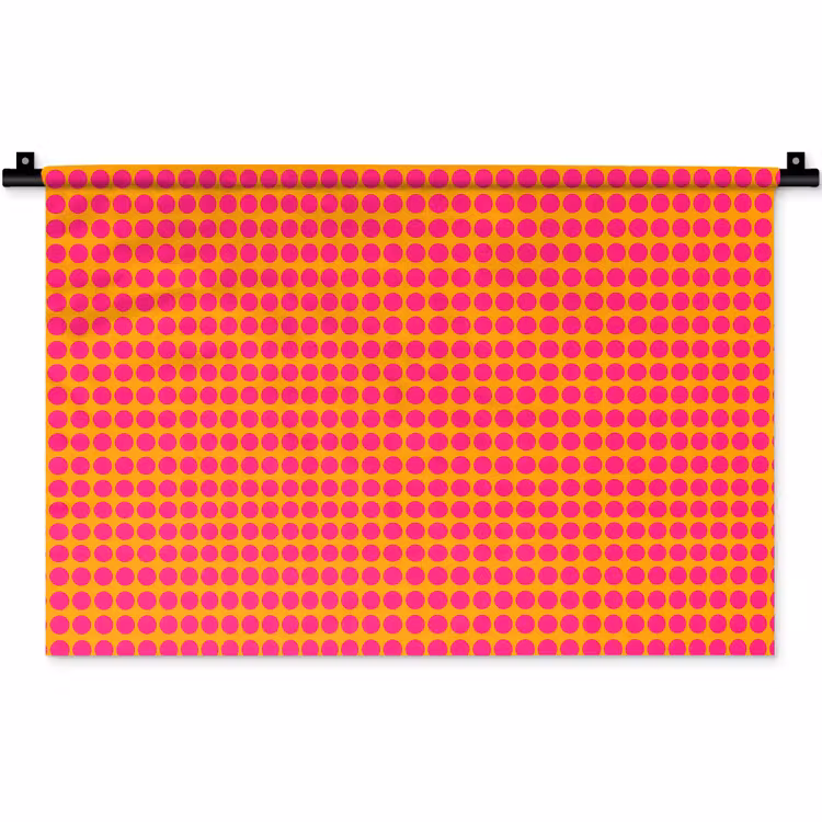 Stippen - Patroon - Oranje Wandkleed katoen klein 269 -zz3d
