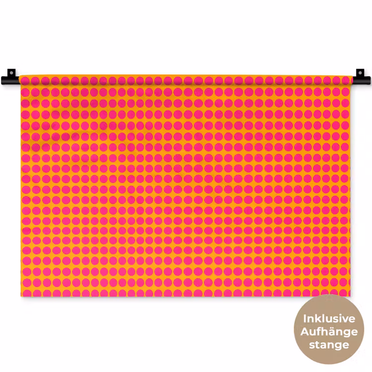 Stippen - Patroon - Oranje Wandkleed katoen klein 269 -t3d_DE