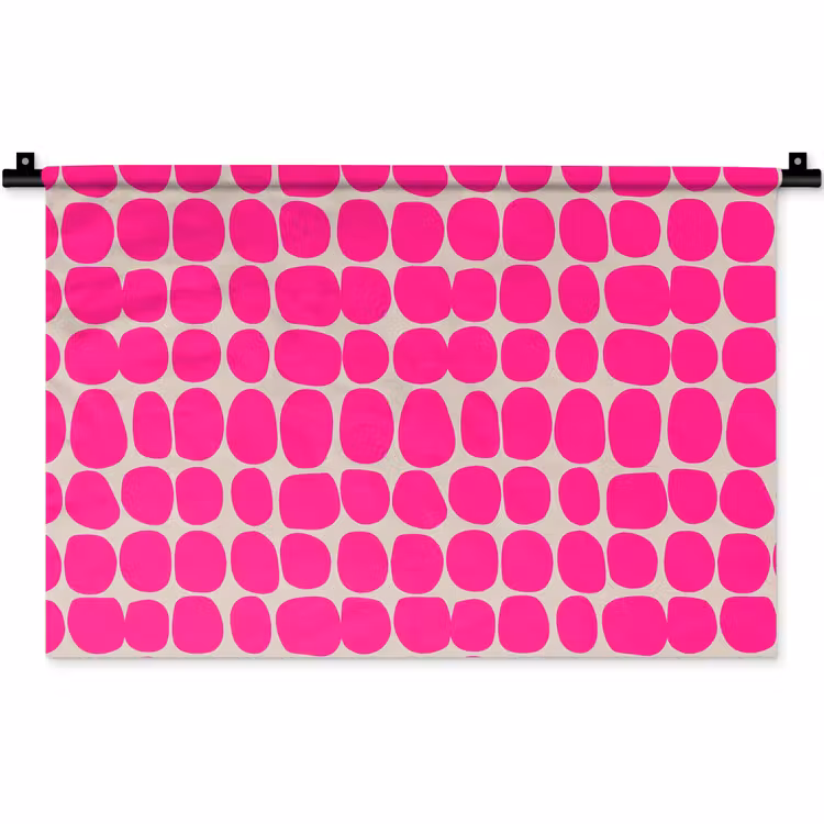 Stippen - Patroon - Roze Wandkleed katoen klein 269 -zz3d
