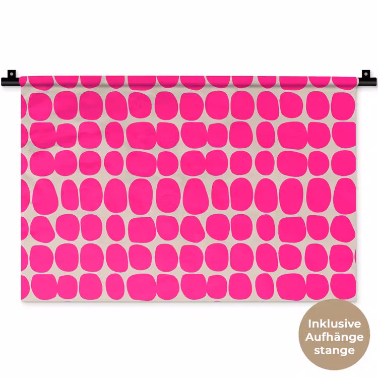 Stippen - Patroon - Roze Wandkleed katoen klein 269 -t3d_DE