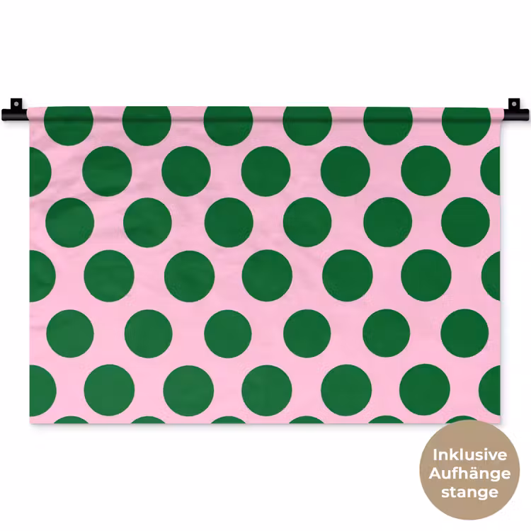 Polkadots - Patroon - Groen Wandkleed katoen klein 269 -t3d_DE