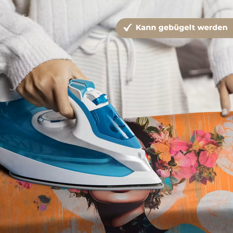Portret - Vrouw - Abstract - Bloemen Wandkleed katoen klein -tsfeer9_DE