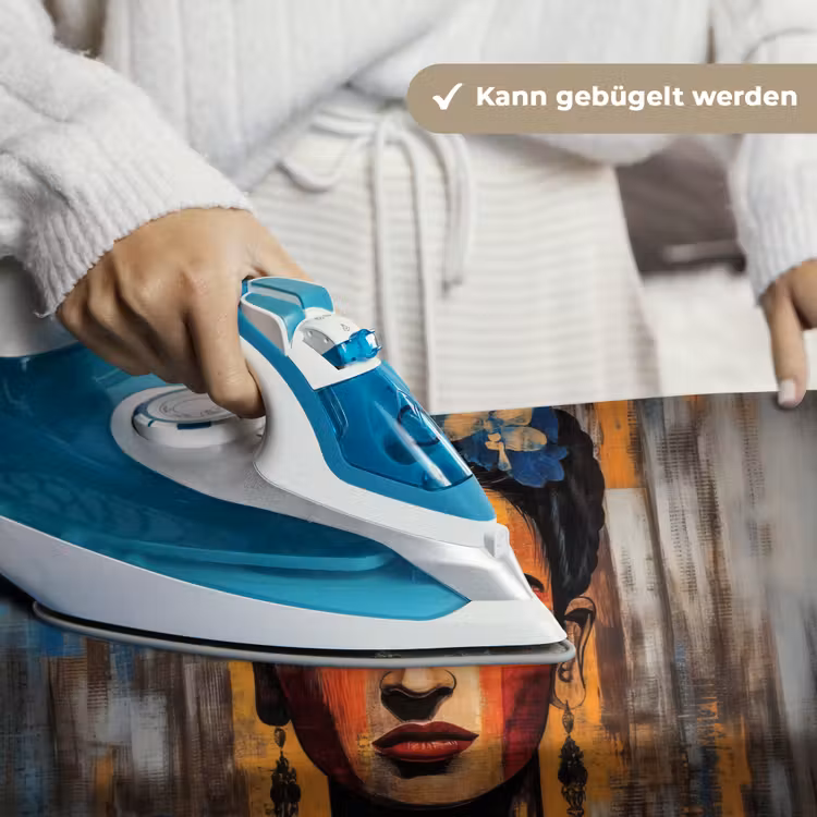 Portret - Vrouw - Bloemen Wandkleed katoen klein -tsfeer9_DE