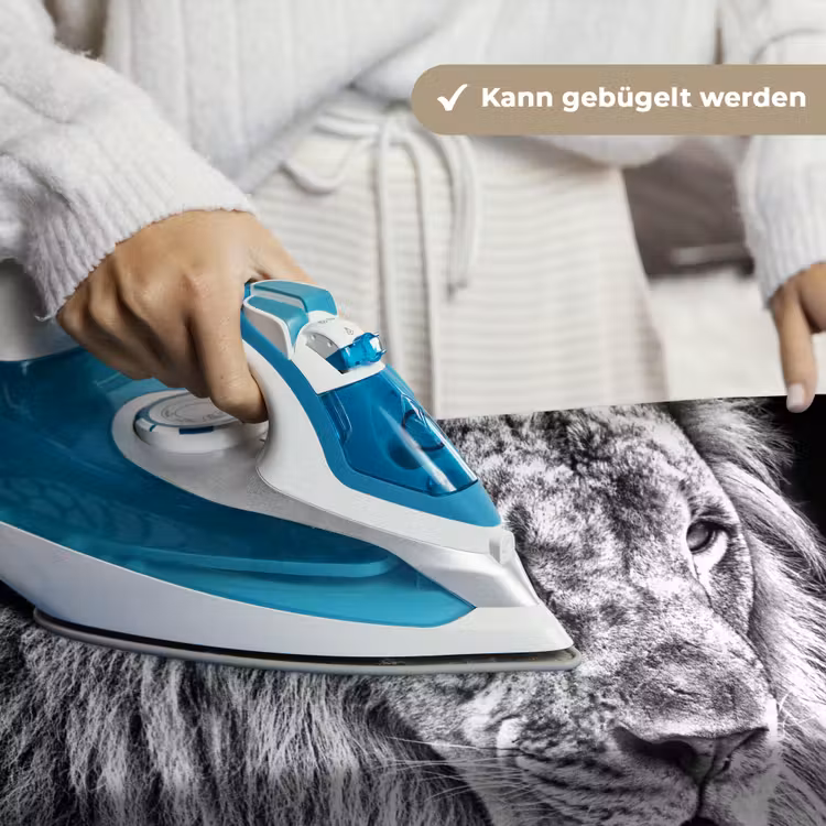 Portret - Leeuw - Zwart wit Wandkleed katoen klein -tsfeer9_DE