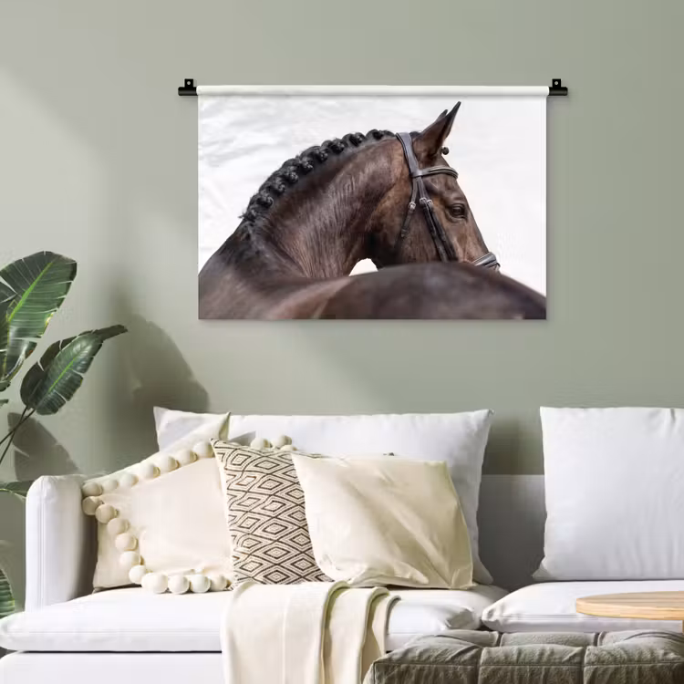 Portret - Paard - Elegant Wandkleed katoen klein -sfeer7