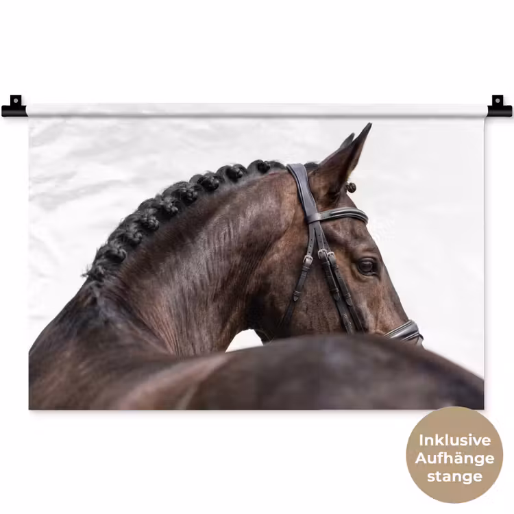 Portret - Paard - Elegant Wandkleed katoen klein -t3d_DE
