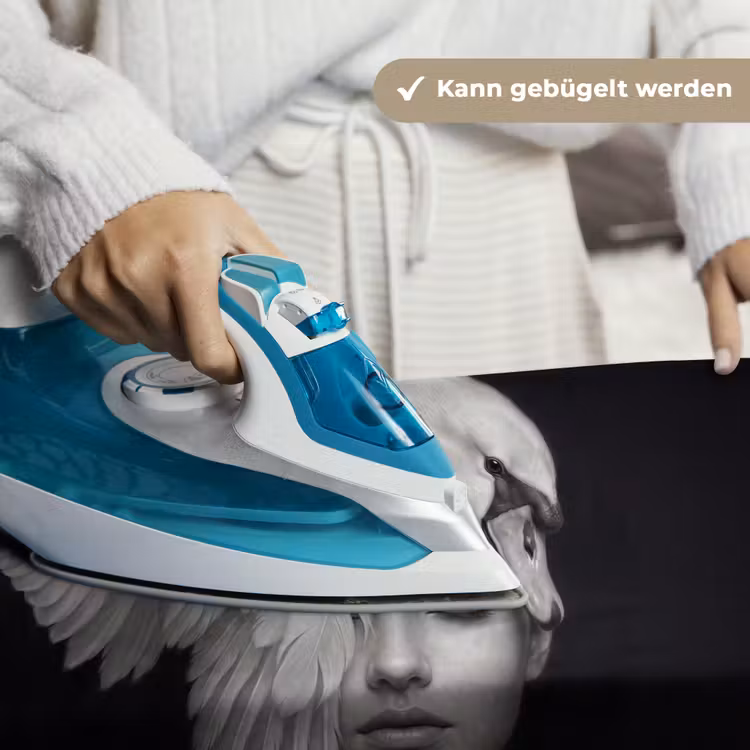 Portret - Zwaan - Zwart - Wit Wandkleed katoen klein -tsfeer9_DE