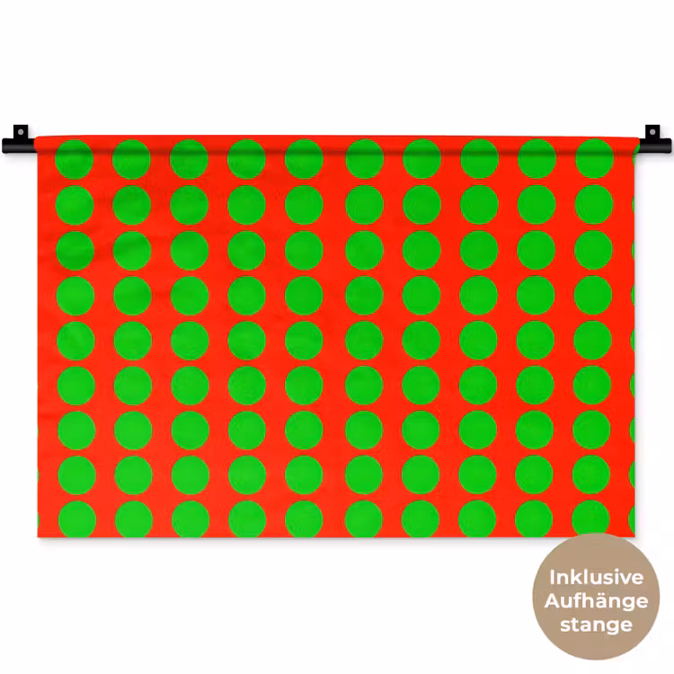 Stippen - Patroon - Groen Wandkleed katoen klein 269 -t3d_DE