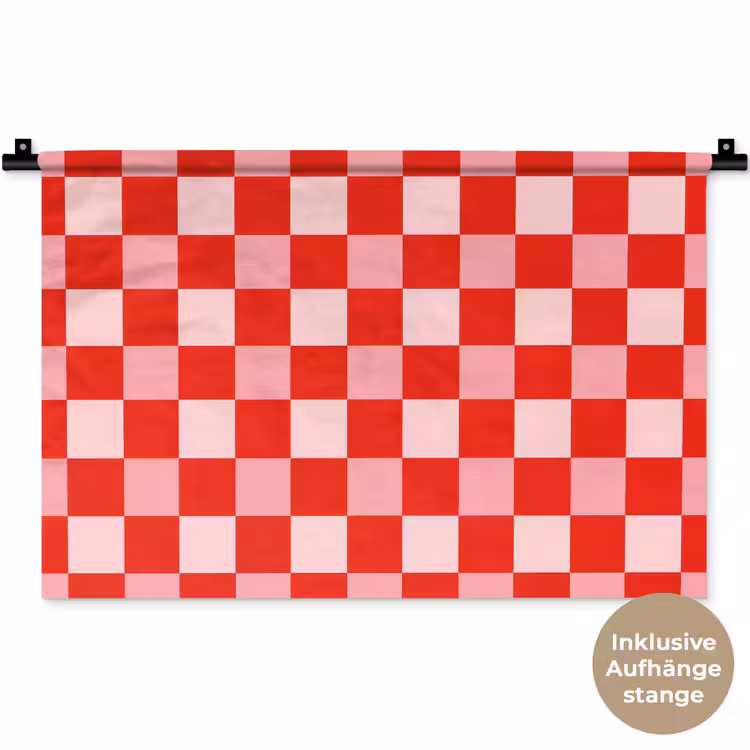 Vierkant - Klassiek - Rood Wandkleed katoen klein 269 -t3d_DE