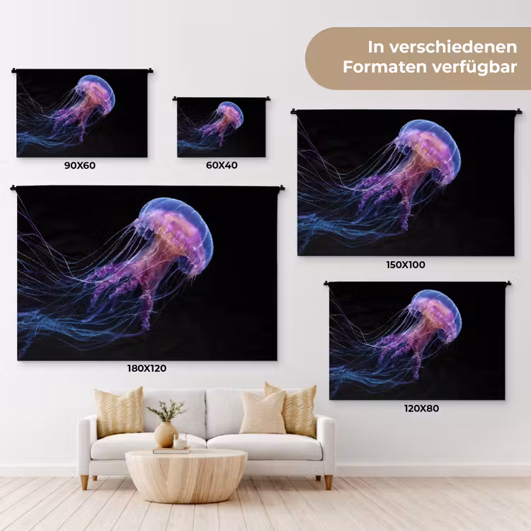 Kwal - Doorzichtig - Roze - Tentakels Wandkleed katoen klein -tsfeer8_DE