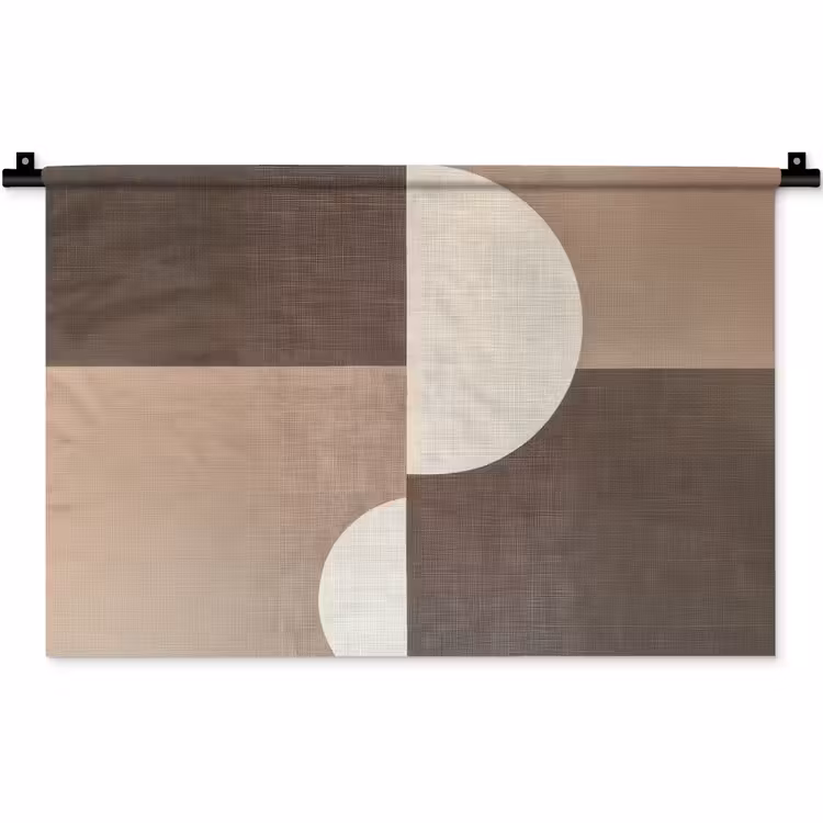 Raster - Halve cirkels - Contrast Wandkleed katoen klein -zz3d