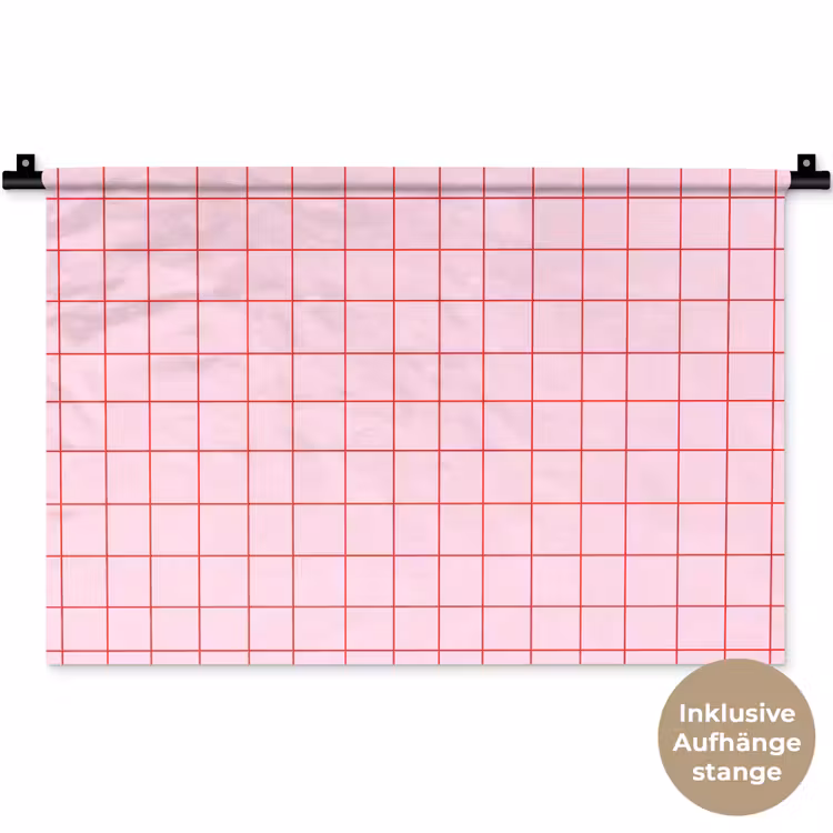 Raster - Patroon - Roze Wandkleed katoen klein 269 -t3d_DE