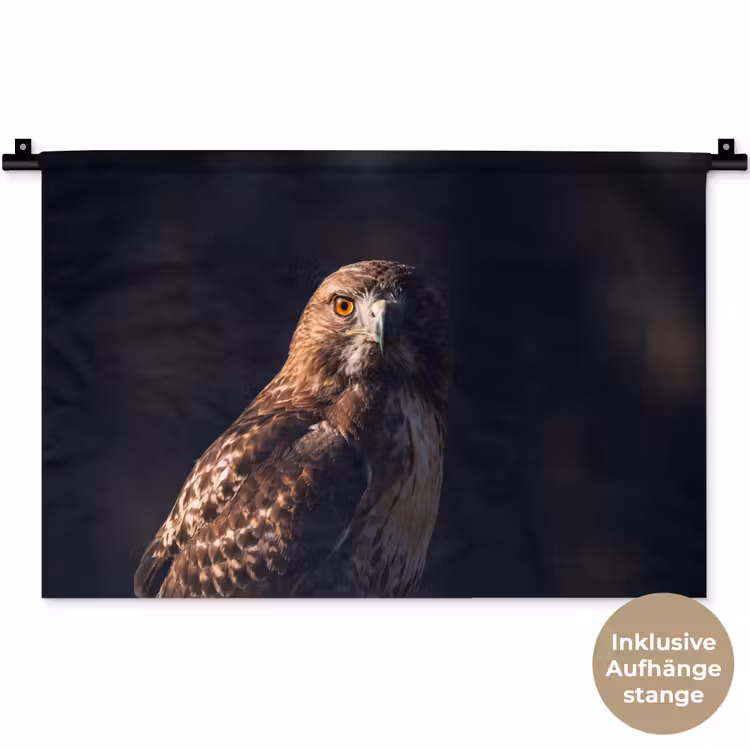 Roofvogel - Buizerd - Bruin Wandkleed katoen klein -t3d_DE