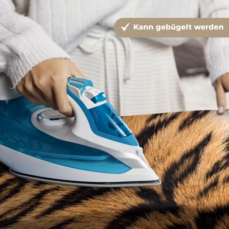 Realistisch - Tijgervacht - Zwart Wandkleed katoen klein -tsfeer9_DE