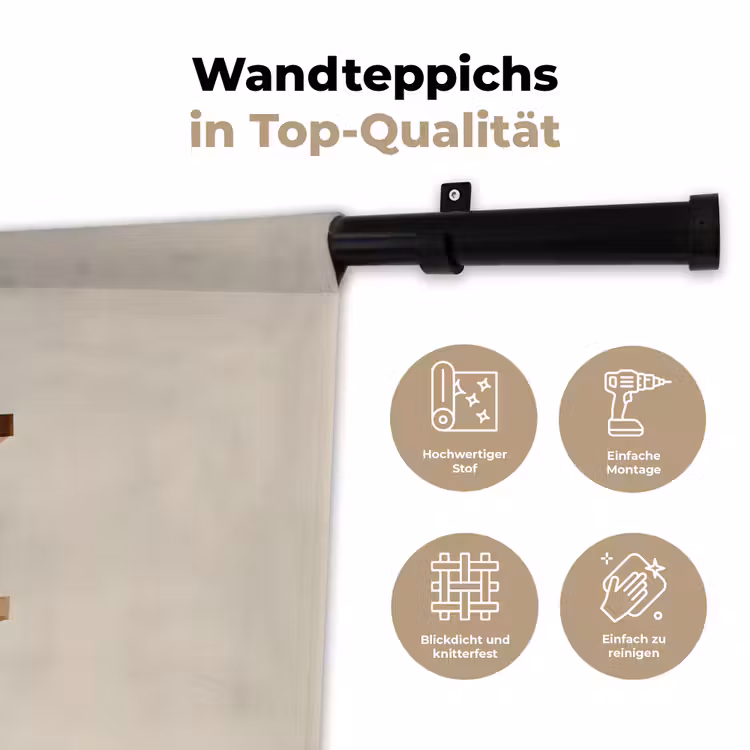 Plankjes - Boeken - Vaasjes - Planten Wandkleed katoen klein -tsfeer2_DE