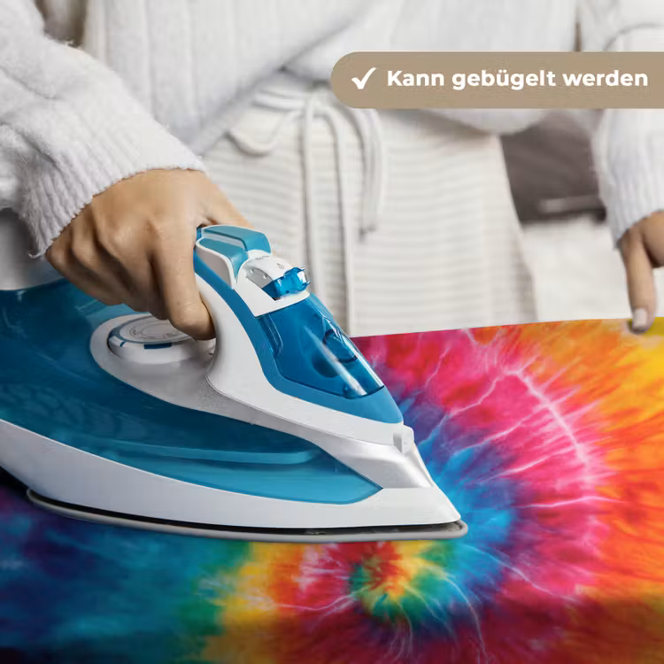 Regenboog - Tie dye - Kleurrijk - Blauw Wandkleed katoen klein -tsfeer9_DE