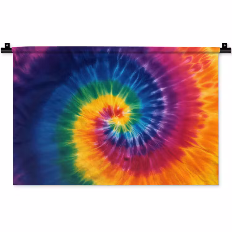 Regenboogkleuren - Spiraal - Kleurrijk Wandkleed katoen klein -zz3d