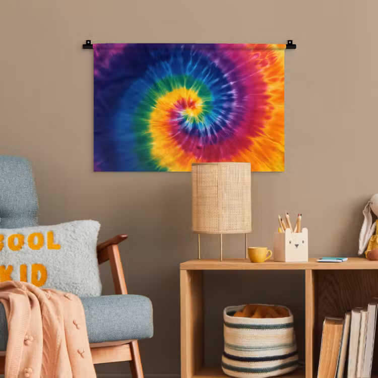 Regenboogkleuren - Spiraal - Kleurrijk Wandkleed katoen klein -wsfeer4_kind