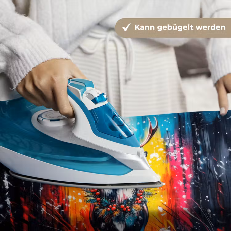 Rendier - Gewei - Krans - Kleurrijk Wandkleed katoen klein -tsfeer9_DE