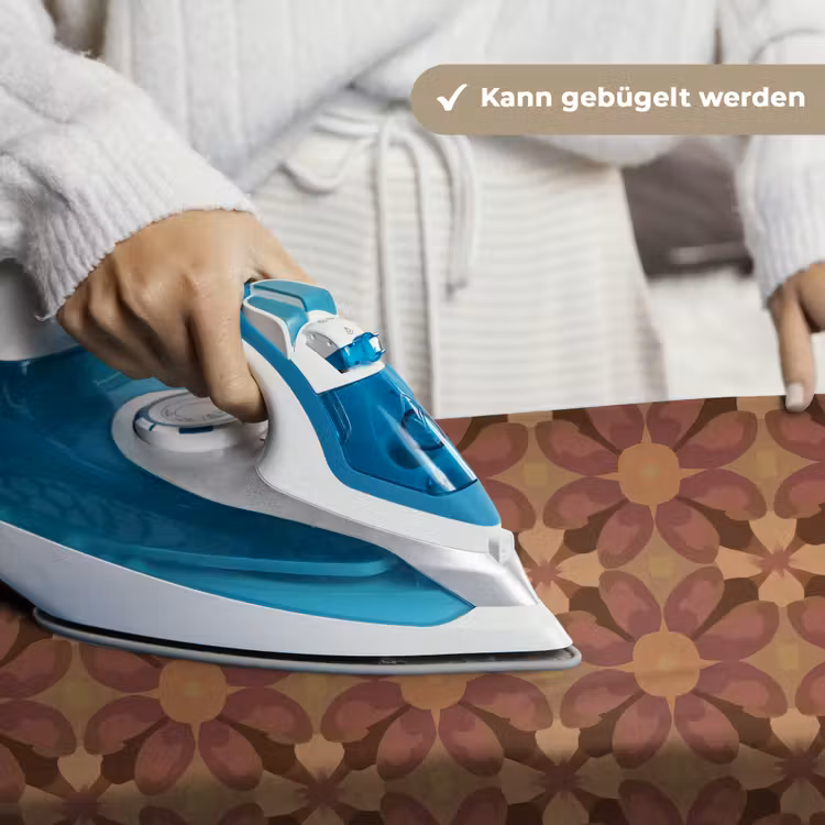 Retro - Bloemen - Bruin Wandkleed katoen klein 269 -tsfeer9_DE