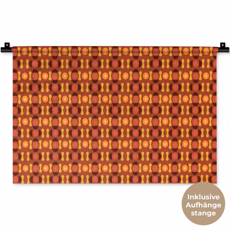 Retro - Disco - Hippie Wandkleed katoen klein 269 -t3d_DE