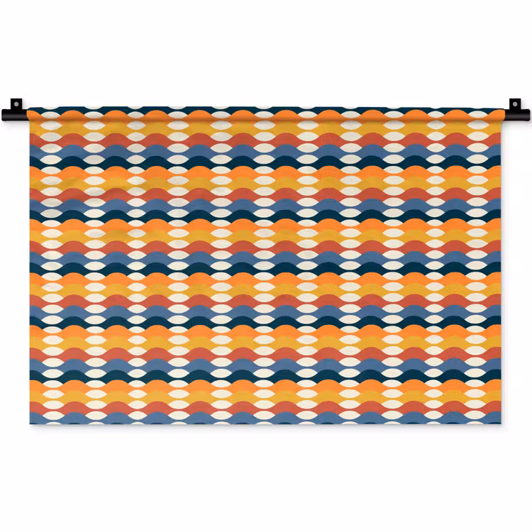 Retro - Disco - Golven Wandkleed katoen klein 269 -zz3d
