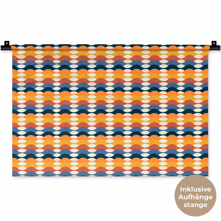 Retro - Disco - Golven Wandkleed katoen klein 269 -t3d_DE