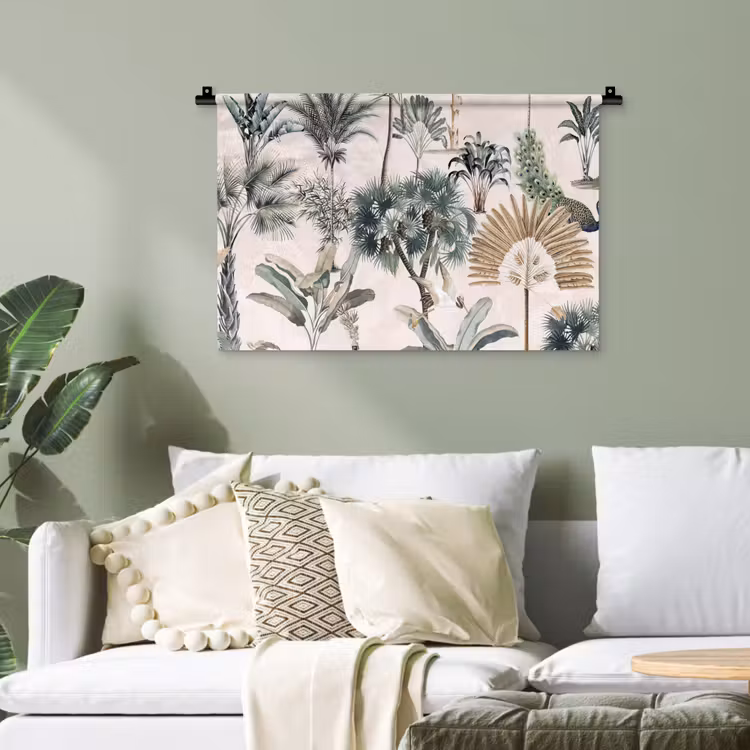 Retro - Jungle - Natuur - Dieren Wandkleed katoen klein -sfeer7