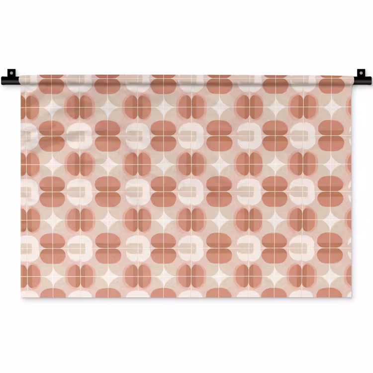 Retro - Klassiek - Roze Wandkleed katoen klein 269 -zz3d
