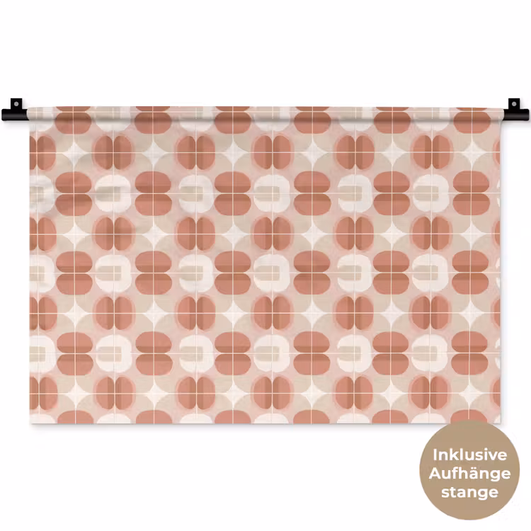 Retro - Klassiek - Roze Wandkleed katoen klein 269 -t3d_DE