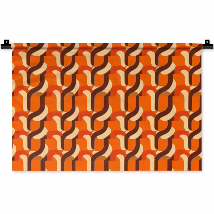 Retro - Modern - Kleurrijk Wandkleed katoen klein 269 -zz3d