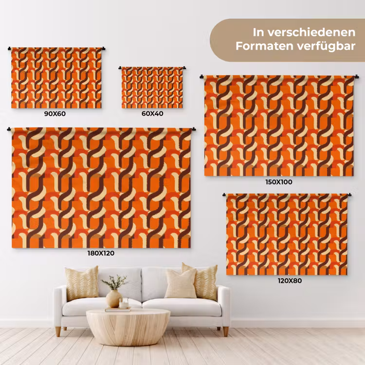 Retro - Modern - Kleurrijk Wandkleed katoen klein 269 -tsfeer8_DE