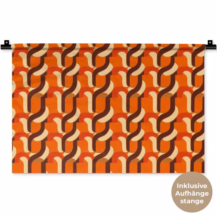Retro - Modern - Kleurrijk Wandkleed katoen klein 269 -t3d_DE