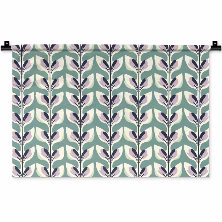 Retro - Modern - Groen Wandkleed katoen klein 269 -zz3d
