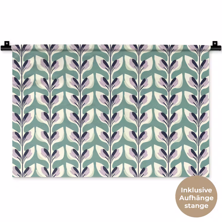 Retro - Modern - Groen Wandkleed katoen klein 269 -t3d_DE