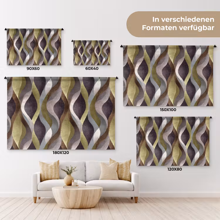 Retro - Banen - Kleurrijk Wandkleed katoen klein 269 -tsfeer8_DE