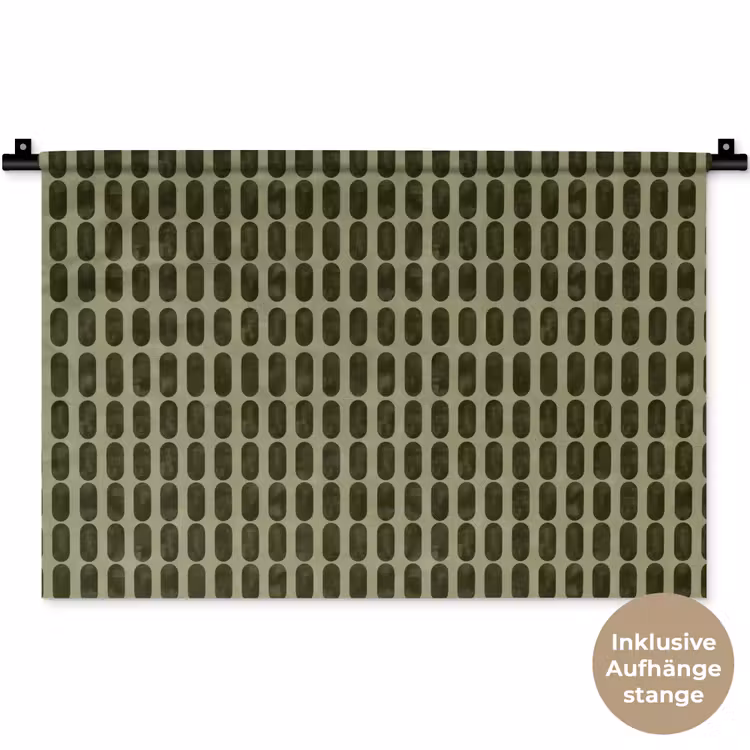 Ritmisch - Effect - Groen Wandkleed katoen klein 269 -t3d_DE