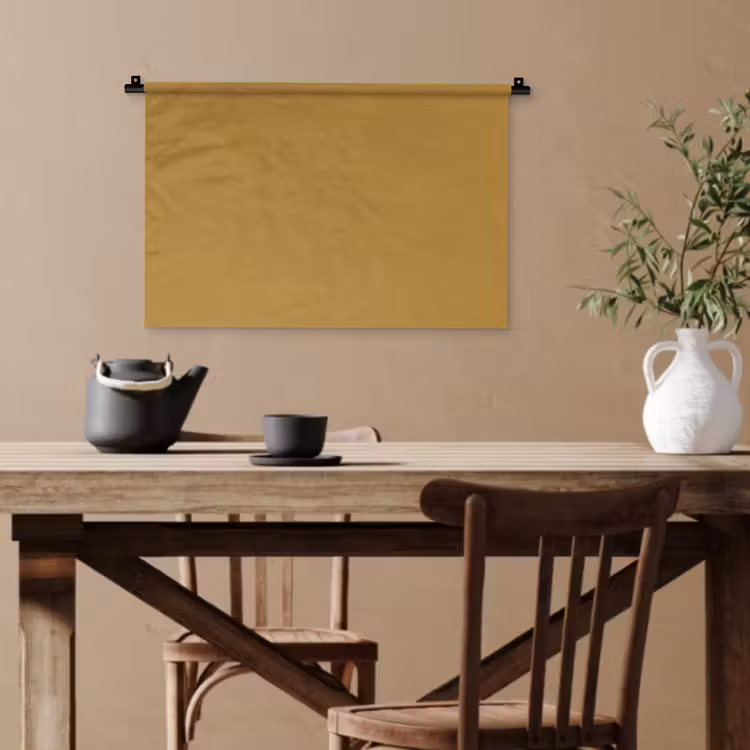 Rhythmic - Ochre - Geel Wandkleed katoen klein 269 -sfeer6
