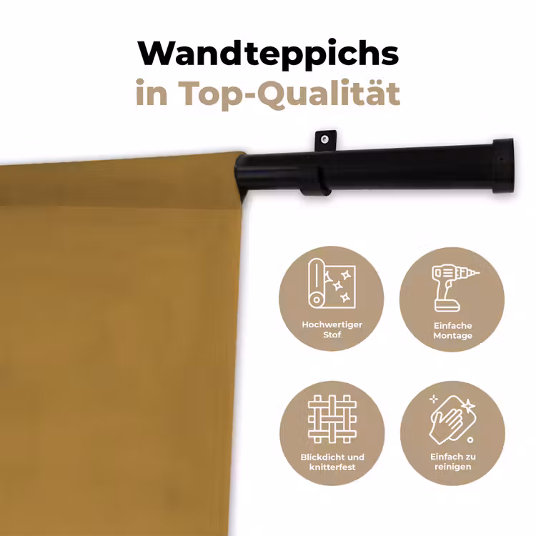 Rhythmic - Ochre - Geel Wandkleed katoen klein 269 -tsfeer2_DE